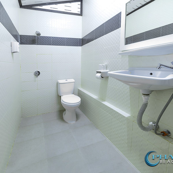 beachfront traditional bungalow toilet facilities